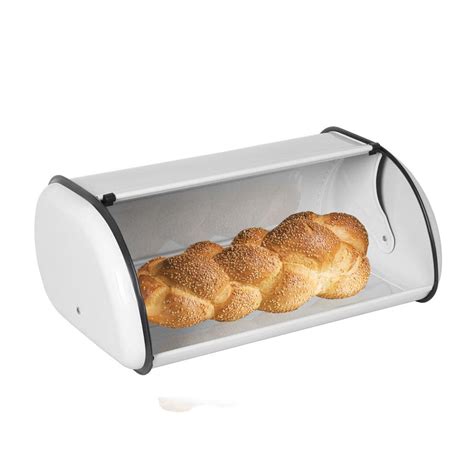 home basics bread box stainless steel housing walmart|Home Basics BB40200 Bread Box Stainless Steel White,.